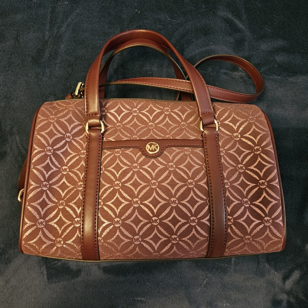 Michael Kors Maroon Patterned Handbag